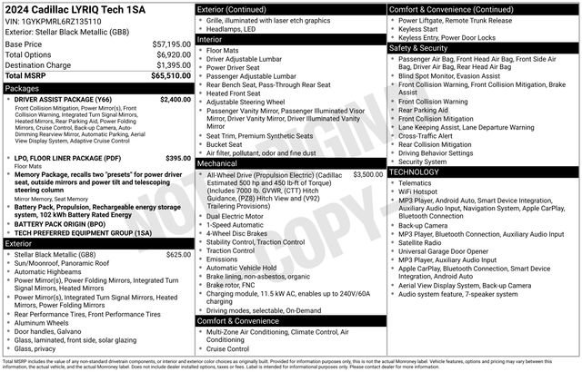 Certified 2024 Cadillac Lyriq Tech w/ Driver Assist Package AWD/4WD image 25