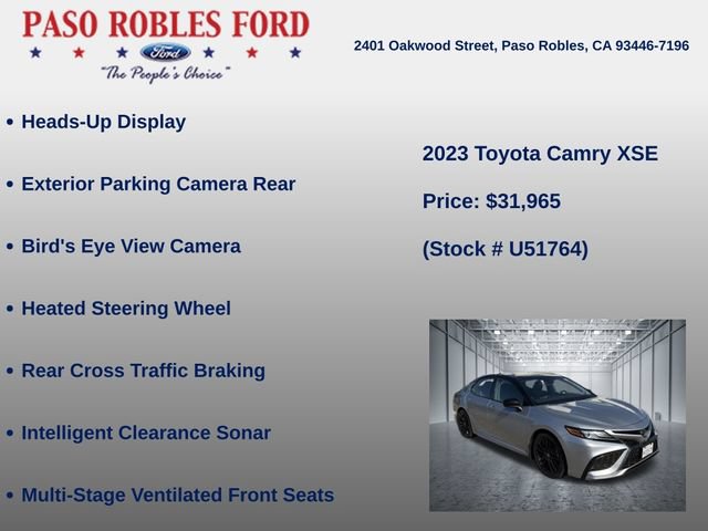 Used 2023 Toyota Camry XSE w/ Navigation Package FWD image 11