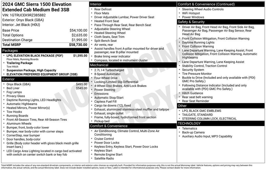 Used 2024 GMC Sierra 1500 Elevation w/ LPO, Elevation Black Package AWD/4WD image 32