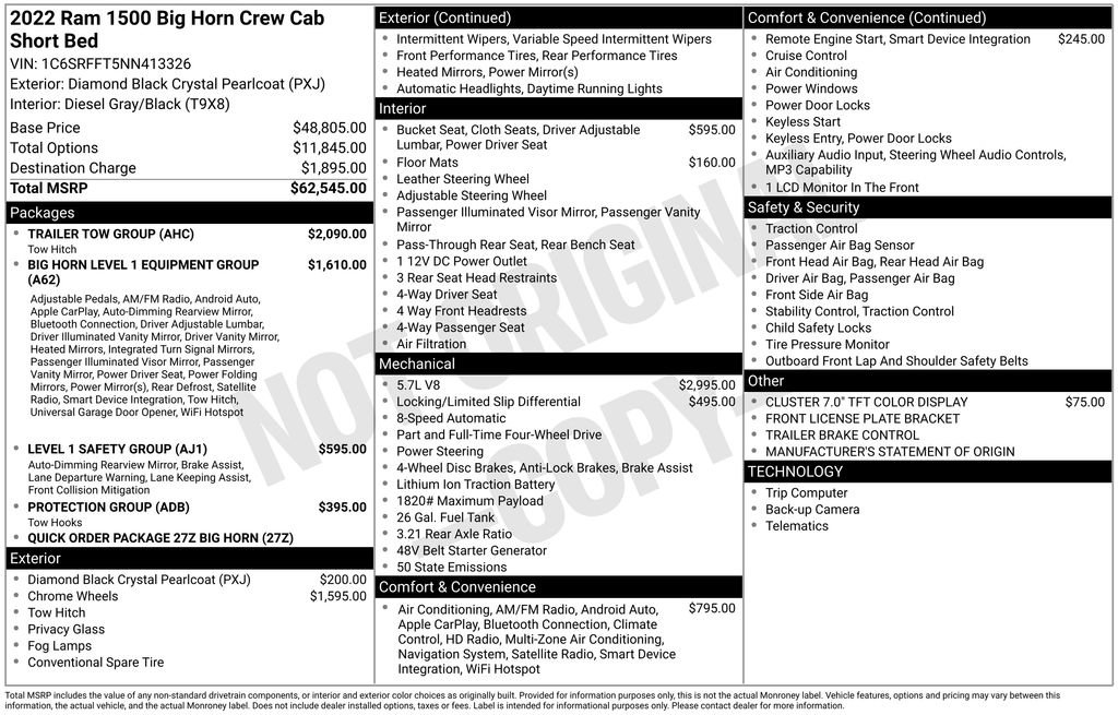 Certified 2022 RAM 1500 Big Horn w/ Trailer Tow Group image 47