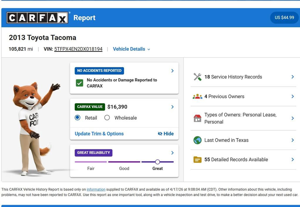 Used 2013 Toyota Tacoma 4x4 Regular Cab image 9
