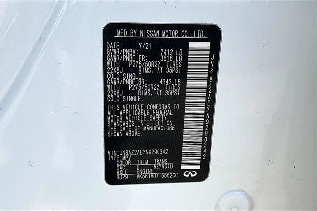 Used 2022 INFINITI QX80 Premium Select w/ Cargo Package image 36