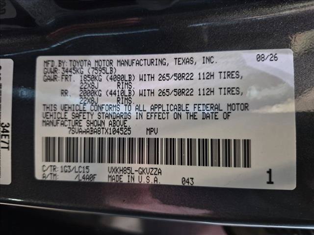 New 2026 Toyota Sequoia Capstone w/ TRD Performance Package (TMS) AWD/4WD image 15