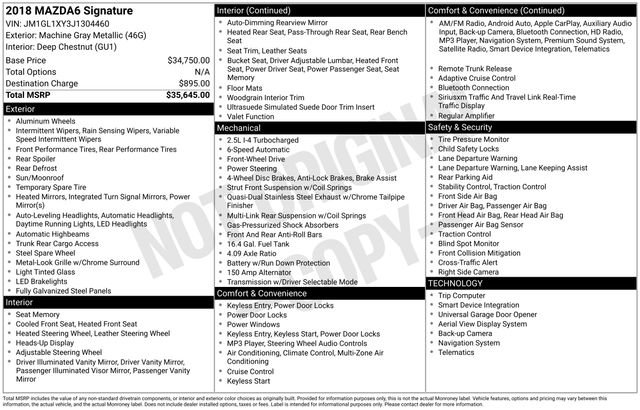 Used 2018 MAZDA MAZDA6 Signature image 29