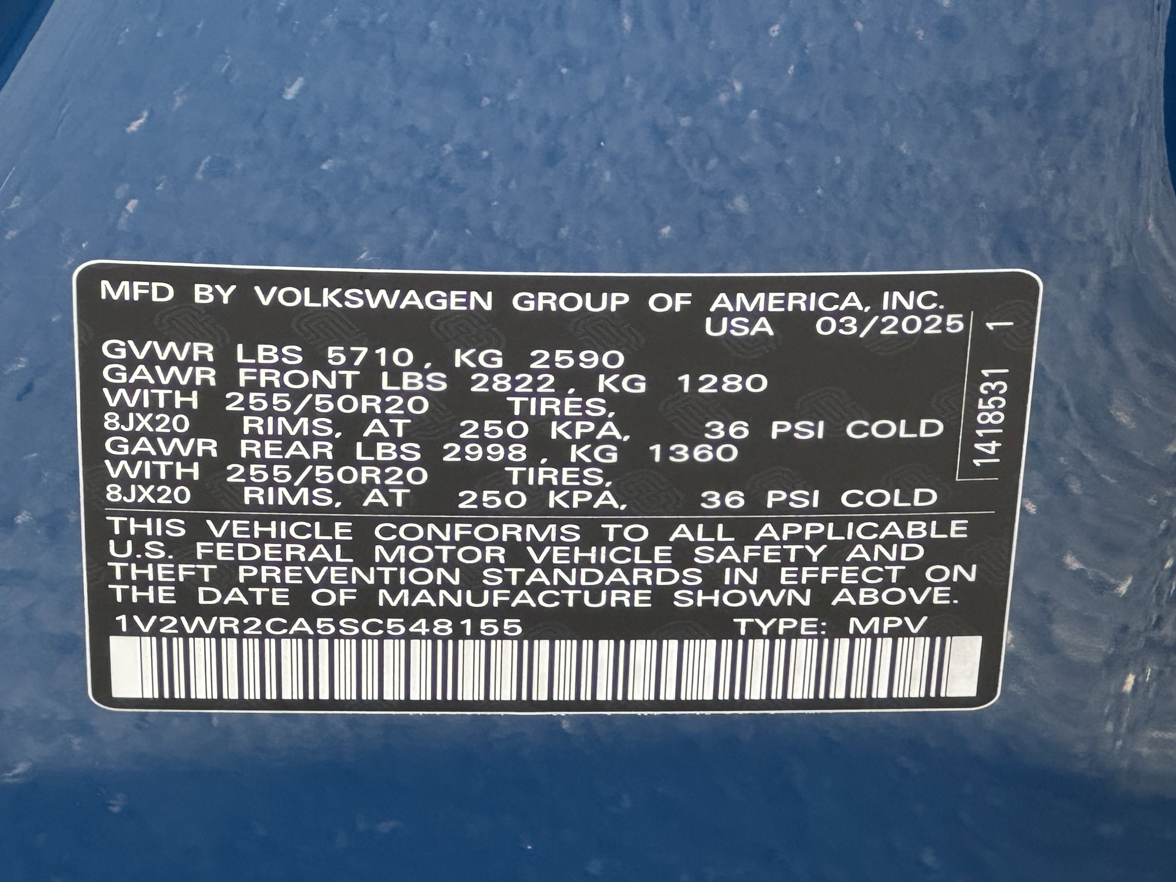 Certified 2025 Volkswagen Atlas SE image 41