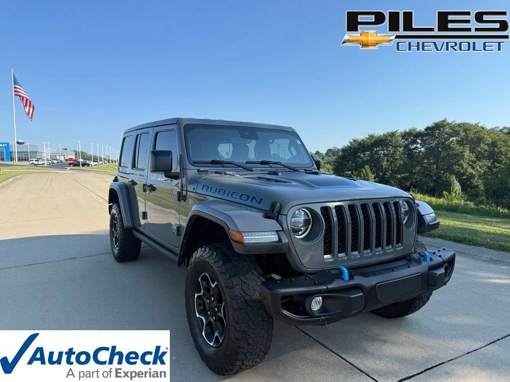 Used 2022 Jeep Wrangler Unlimited Rubicon 4xe w/ Steel Bumper Group AWD/4WD image 1