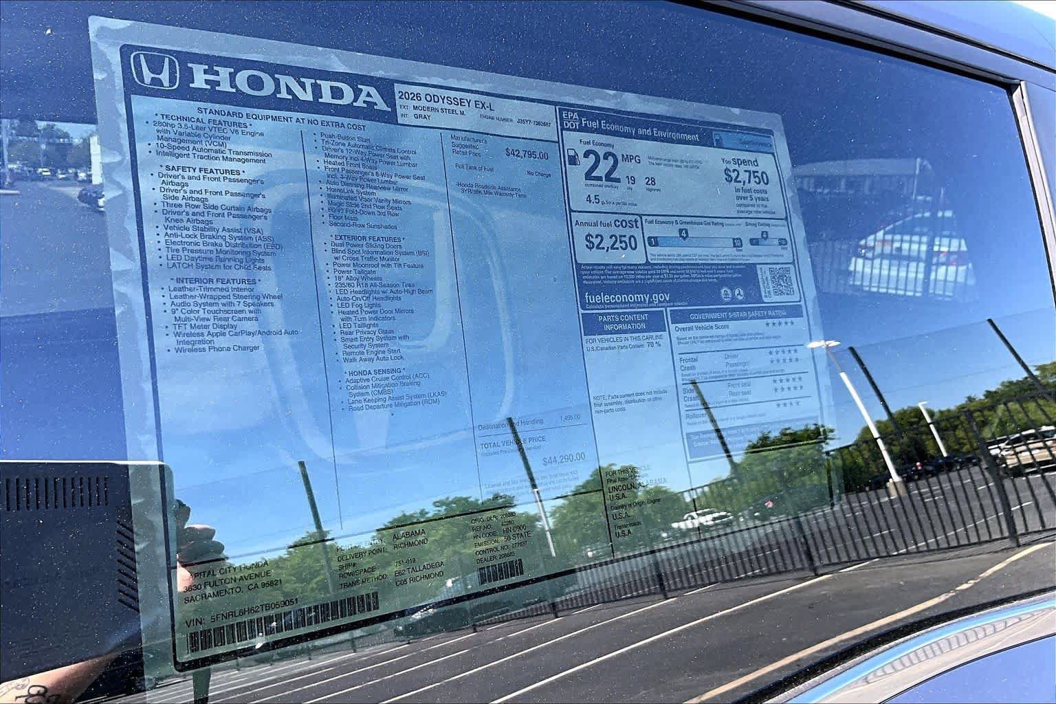 New 2026 Honda Odyssey EX-L image 21