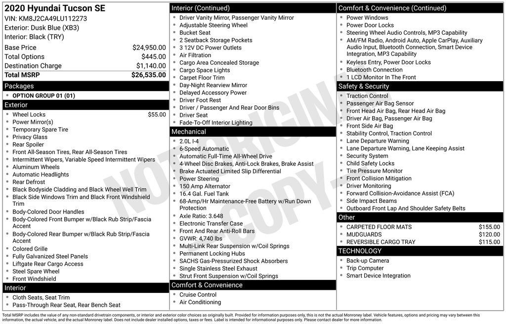 Used 2020 Hyundai Tucson SE AWD/4WD image 23