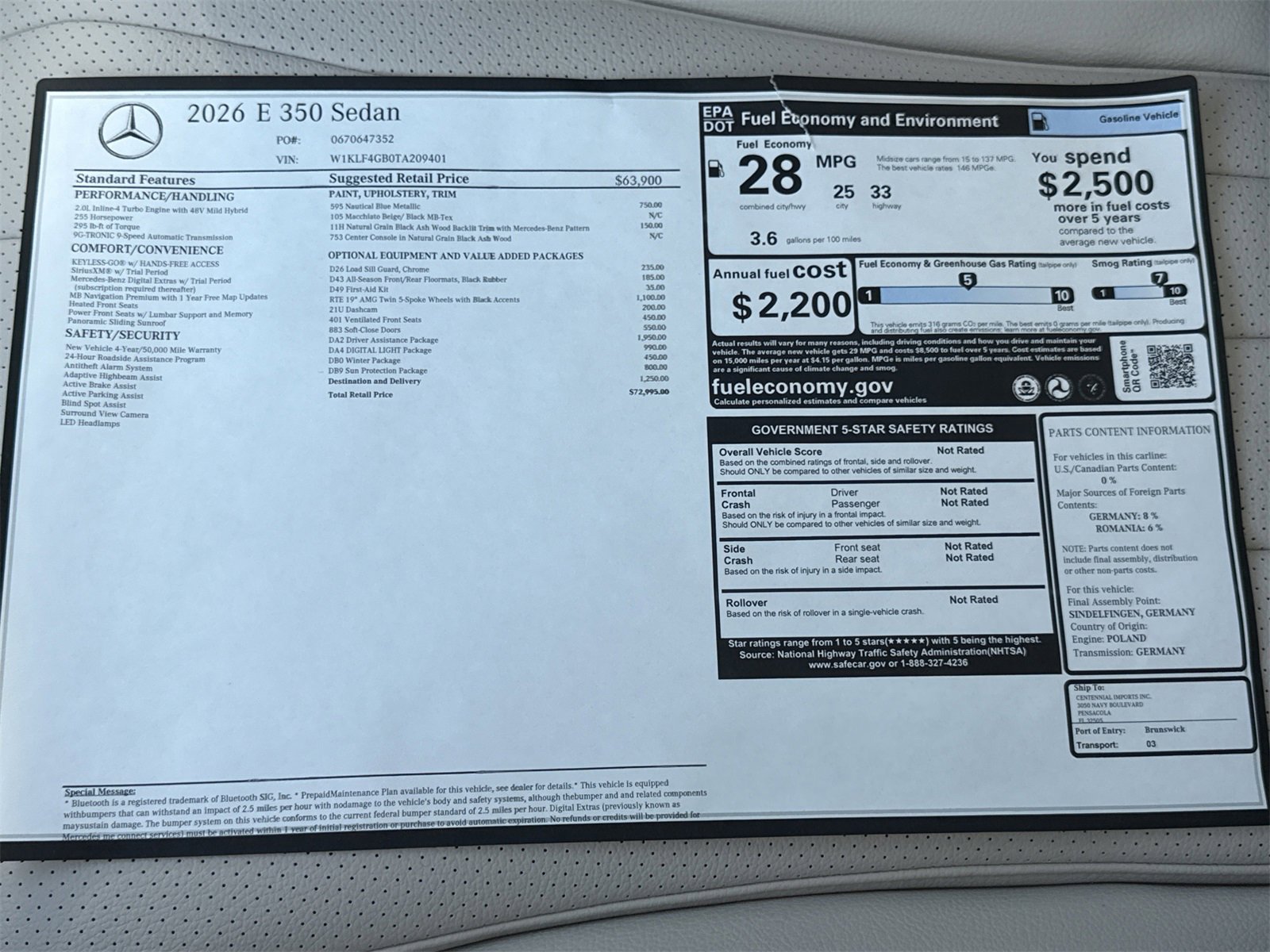 New 2026 Mercedes-Benz E 350 Sedan image 33