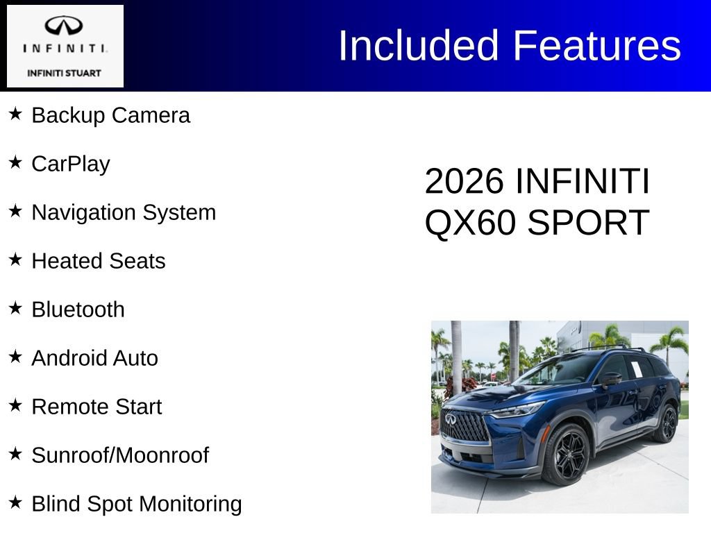 Certified 2026 INFINITI QX60 Sport w/ Dark Cargo Package AWD/4WD image 3
