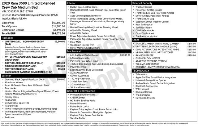 Used 2020 RAM 3500 Limited image 40