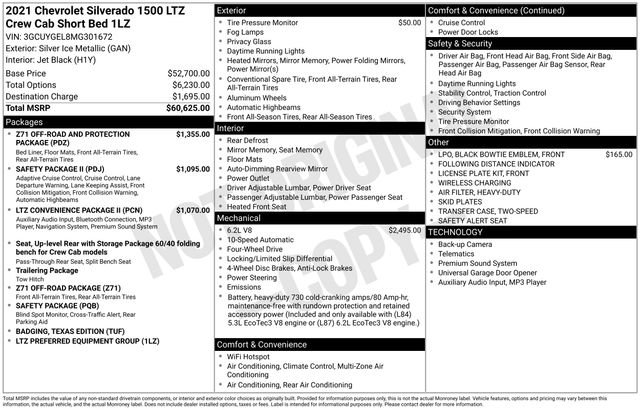 Used 2021 Chevrolet Silverado 1500 LTZ image 34