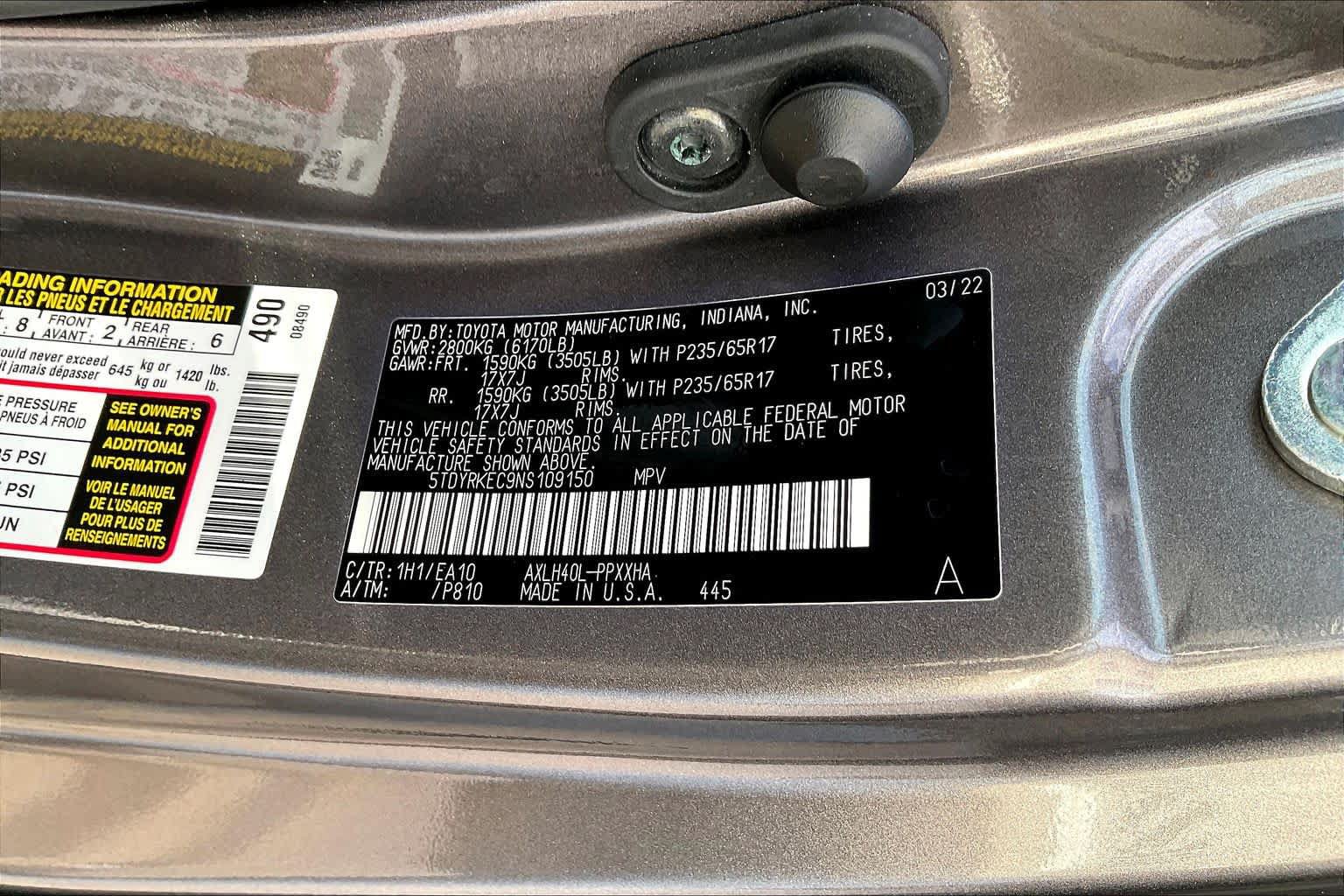 Used 2022 Toyota Sienna XLE FWD image 34