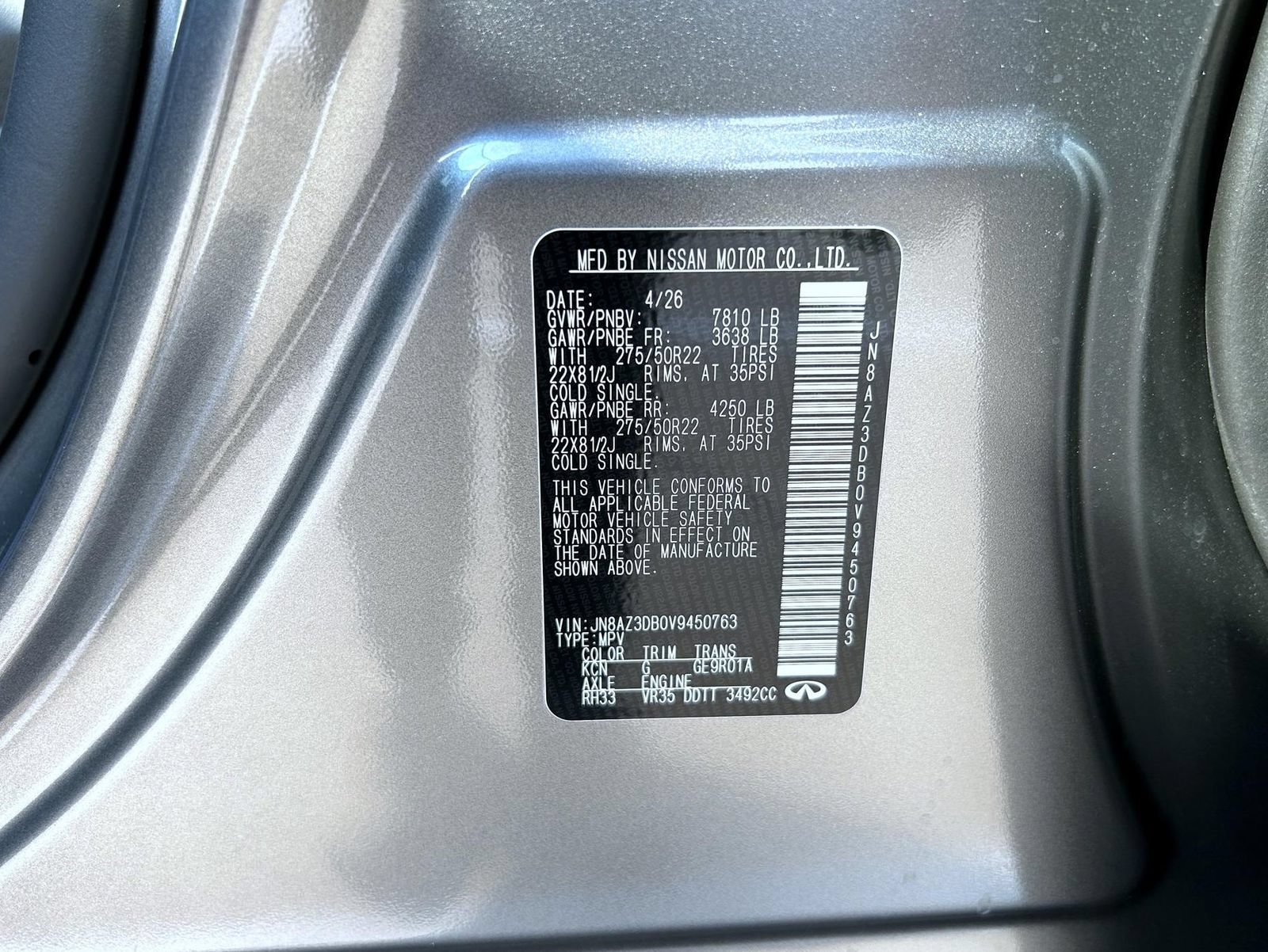 New 2027 INFINITI QX80 Sensory AWD/4WD image 27
