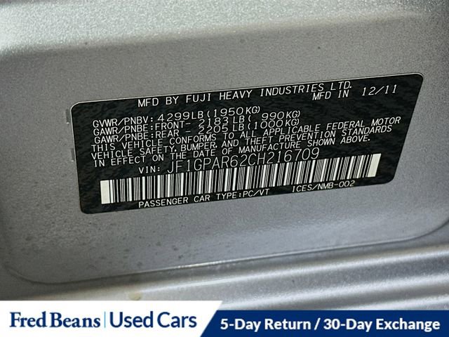 Used 2012 Subaru Impreza 2.0i Sport Limited AWD/4WD image 29