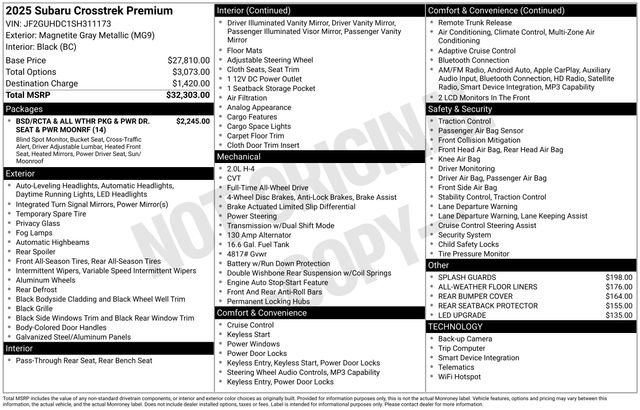 Certified 2025 Subaru Crosstrek 2.0i Premium AWD/4WD image 5