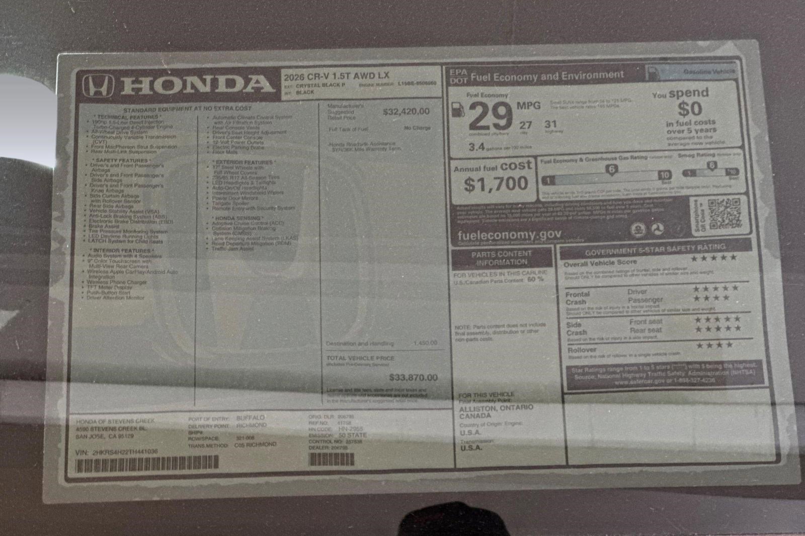 New 2026 Honda CR-V LX image 33