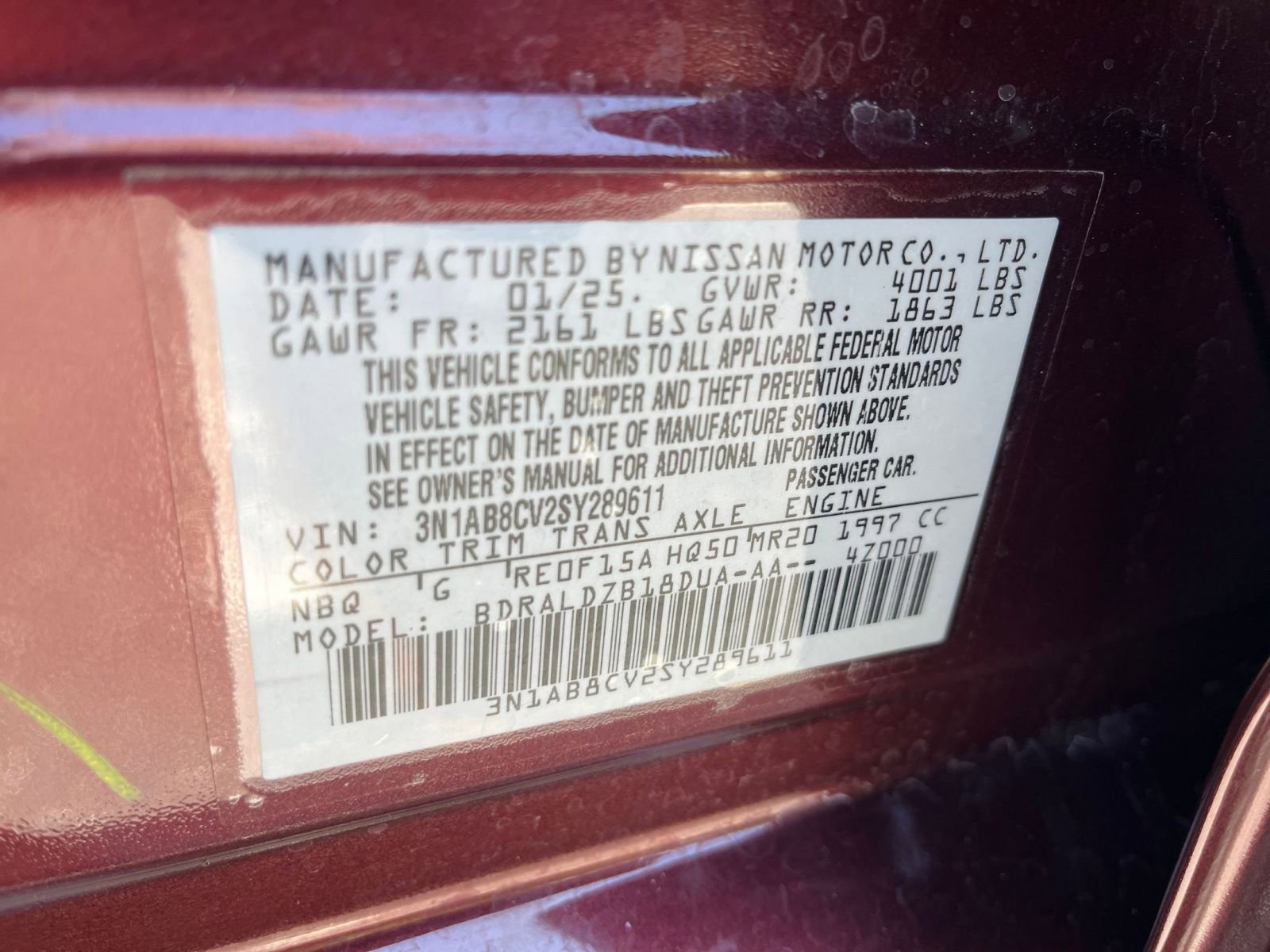 Used 2025 Nissan Sentra SV FWD image 27