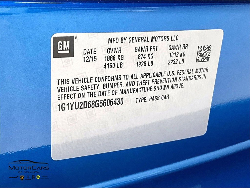 Used 2016 Chevrolet Corvette Z06 w/ 3LZ Preferred Equipment Group image 24