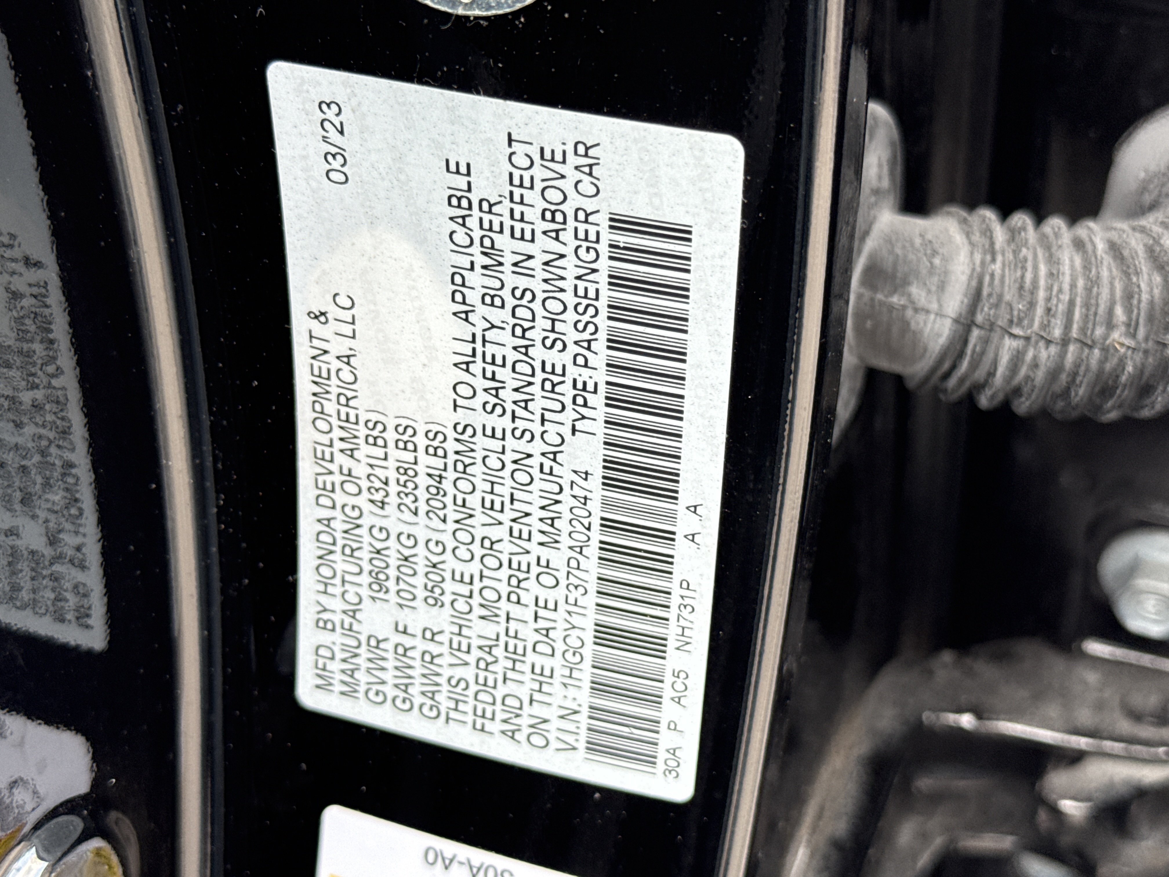 Certified 2023 Honda Accord EX image 41