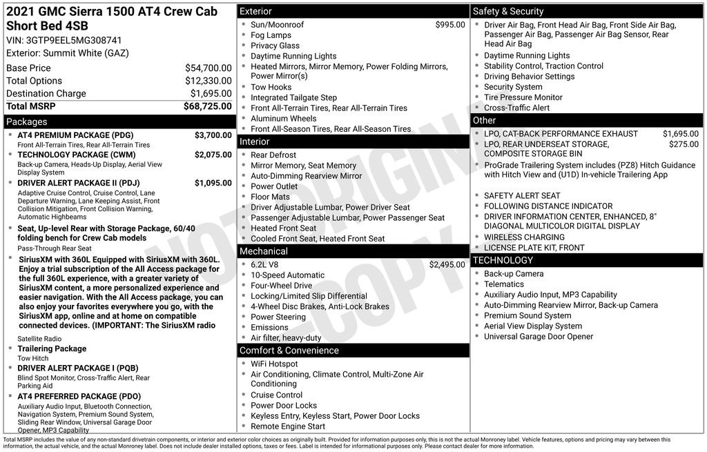 Used 2021 GMC Sierra 1500 AT4 w/ AT4 Premium Package AWD/4WD image 5