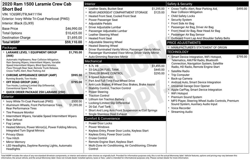 Used 2020 RAM 1500 Laramie image 35