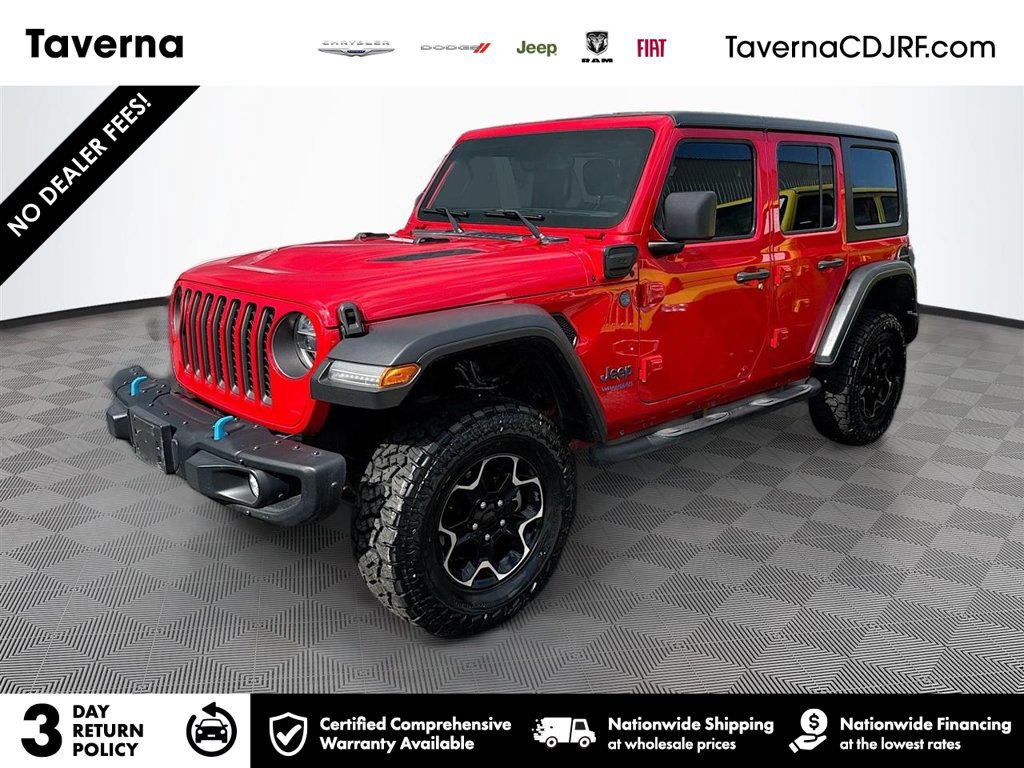 Certified 2021 Jeep Wrangler Unlimited Rubicon 4xe w/ Steel Bumper Group AWD/4WD image 1