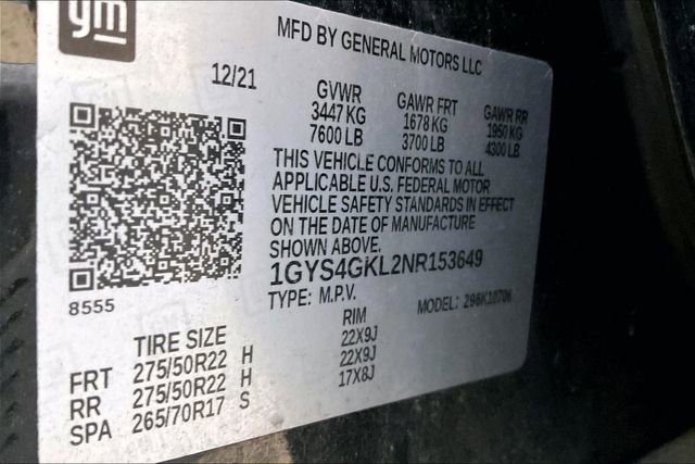 Used 2022 Cadillac Escalade Sport Platinum w/ LPO, ONYX Package AWD/4WD image 10