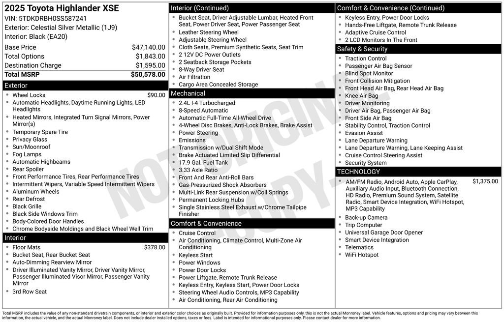 Certified 2025 Toyota Highlander XSE AWD/4WD image 23