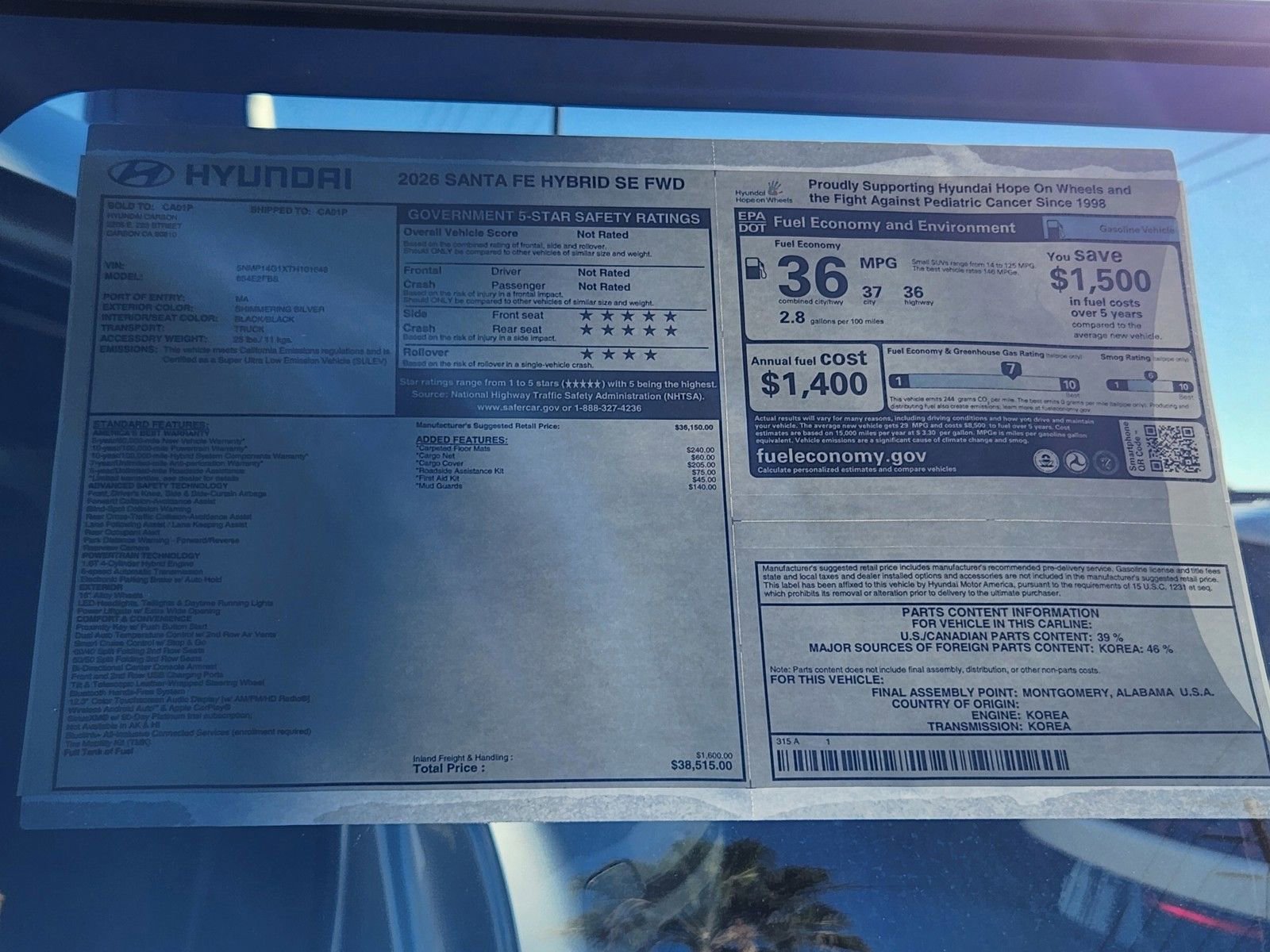 New 2026 Hyundai Santa Fe SE FWD image 12