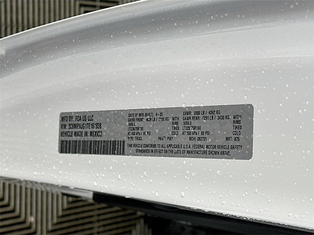 New 2026 RAM ProMaster 3500 w/ Quick Order Package 22G SLT image 19