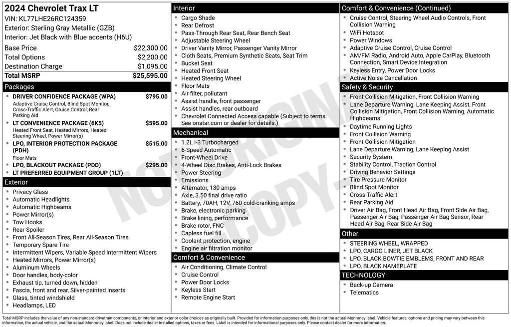 Used 2024 Chevrolet Trax LT w/ Driver Confidence Package FWD image 5