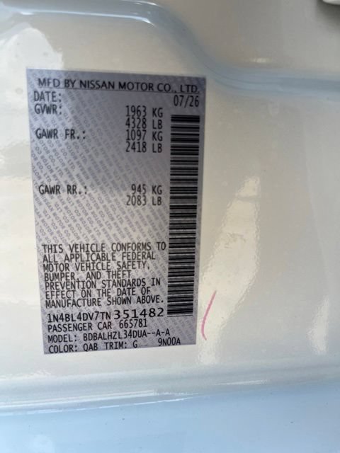 New 2026 Nissan Altima 2.5 SV FWD image 24