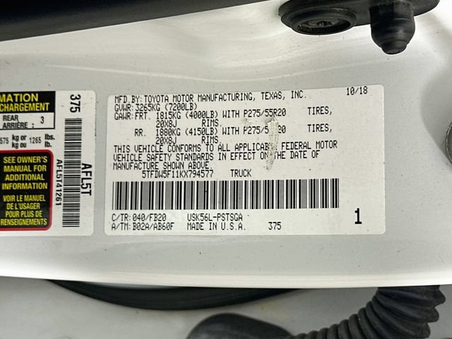 Used 2019 Toyota Tundra SR5 w/ TRD Sport Package AWD/4WD image 36