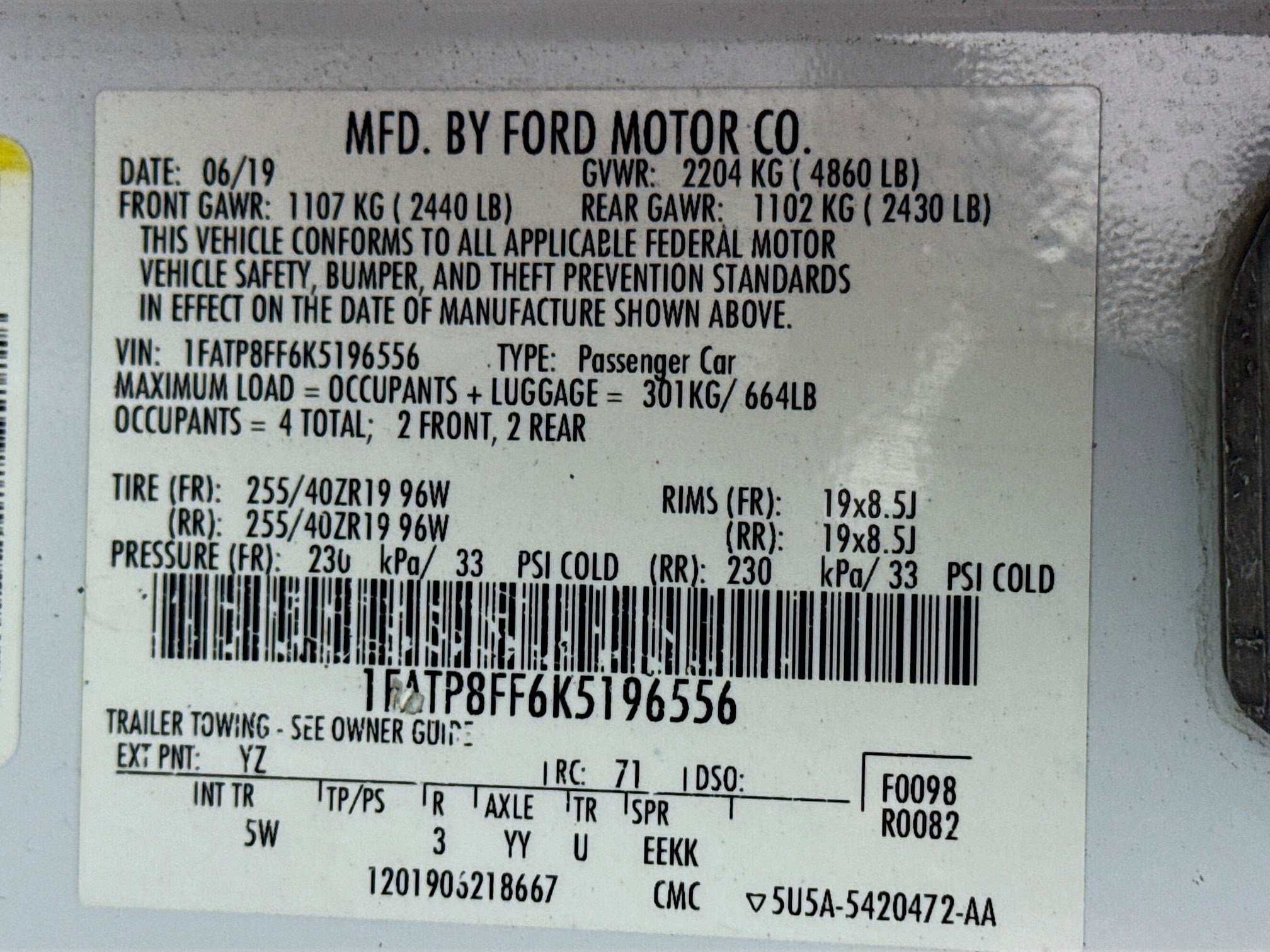 Used 2019 Ford Mustang GT Premium w/ Equipment Group 401A image 38