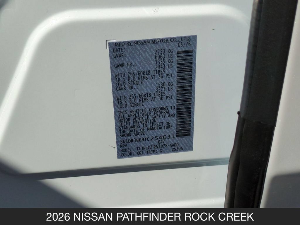 New 2026 Nissan Pathfinder Rock Creek AWD/4WD image 26