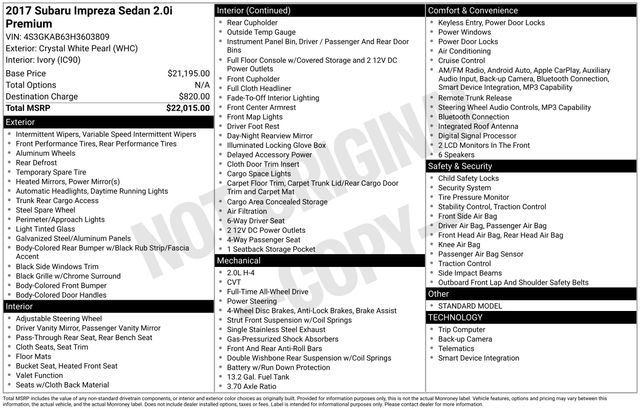 Used 2017 Subaru Impreza 2.0i Premium image 31