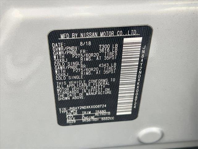 Used 2019 Nissan Armada SL w/ Premium Package image 27