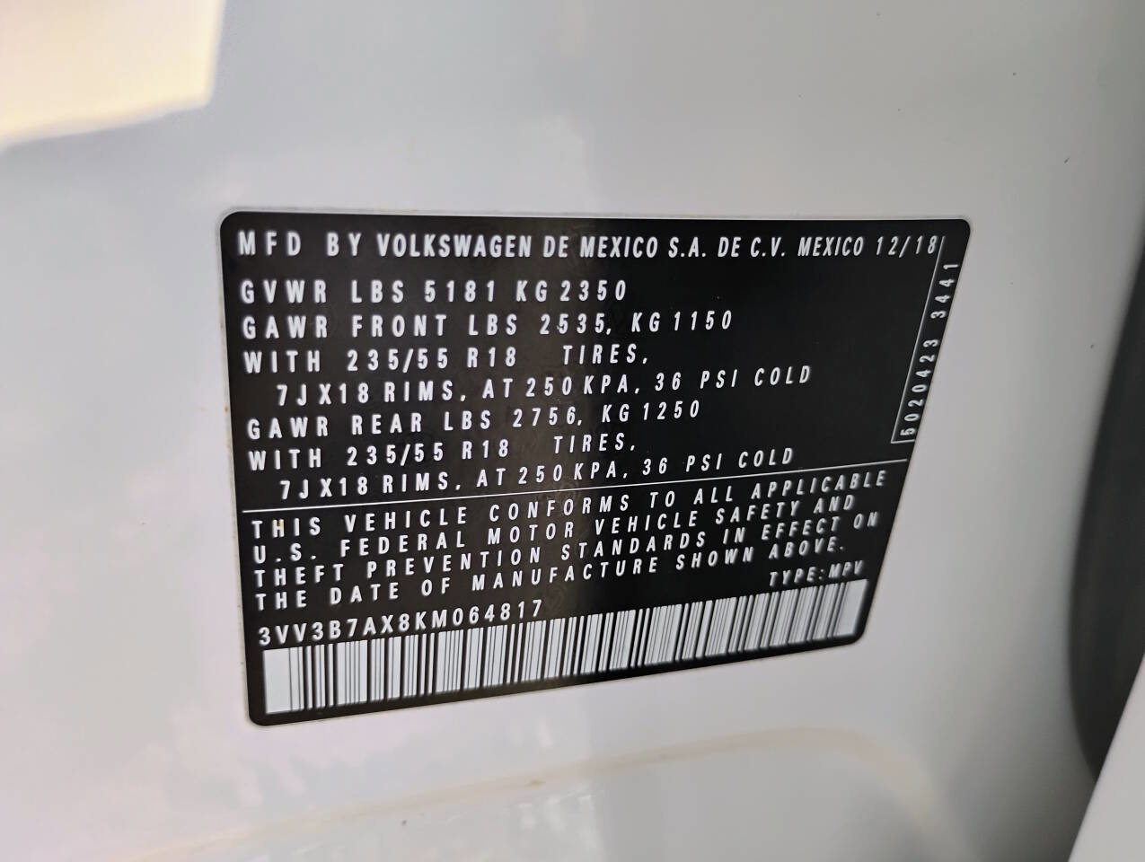Used 2019 Volkswagen Tiguan SEL FWD image 27
