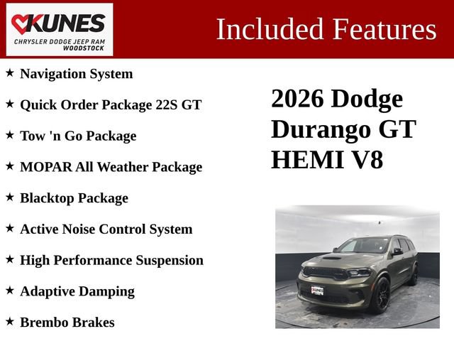 New 2026 Dodge Durango GT w/ Tow 'N Go Package AWD/4WD image 3