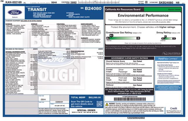 New 2025 Ford E-Transit 148 High Roof Extended