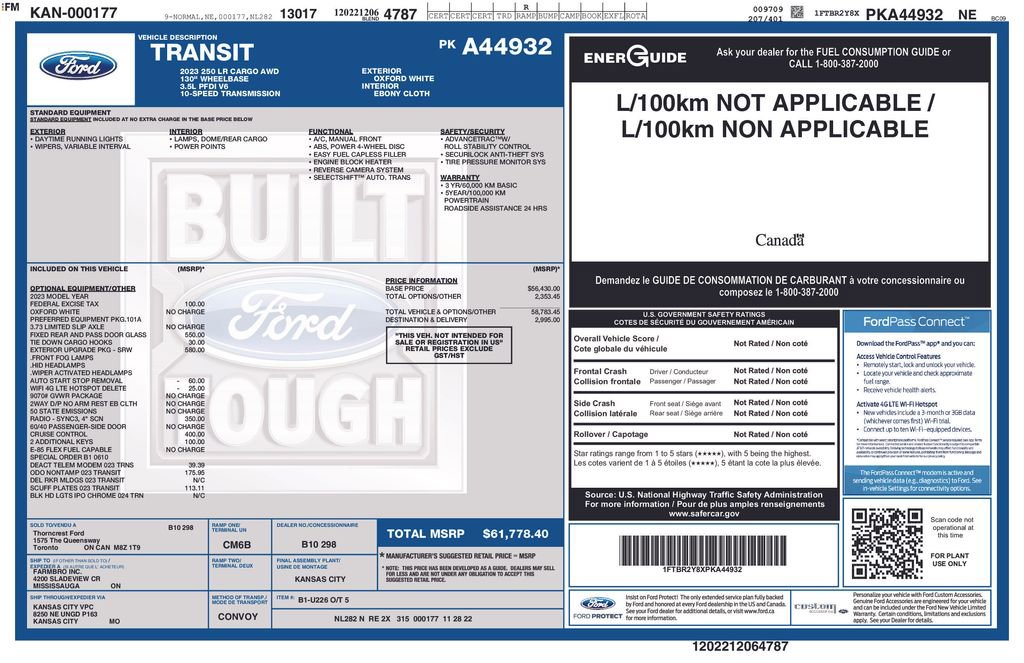 Used 2023 Ford Transit 250 Low Roof AWD w/ Exterior Upgrade Package image 26