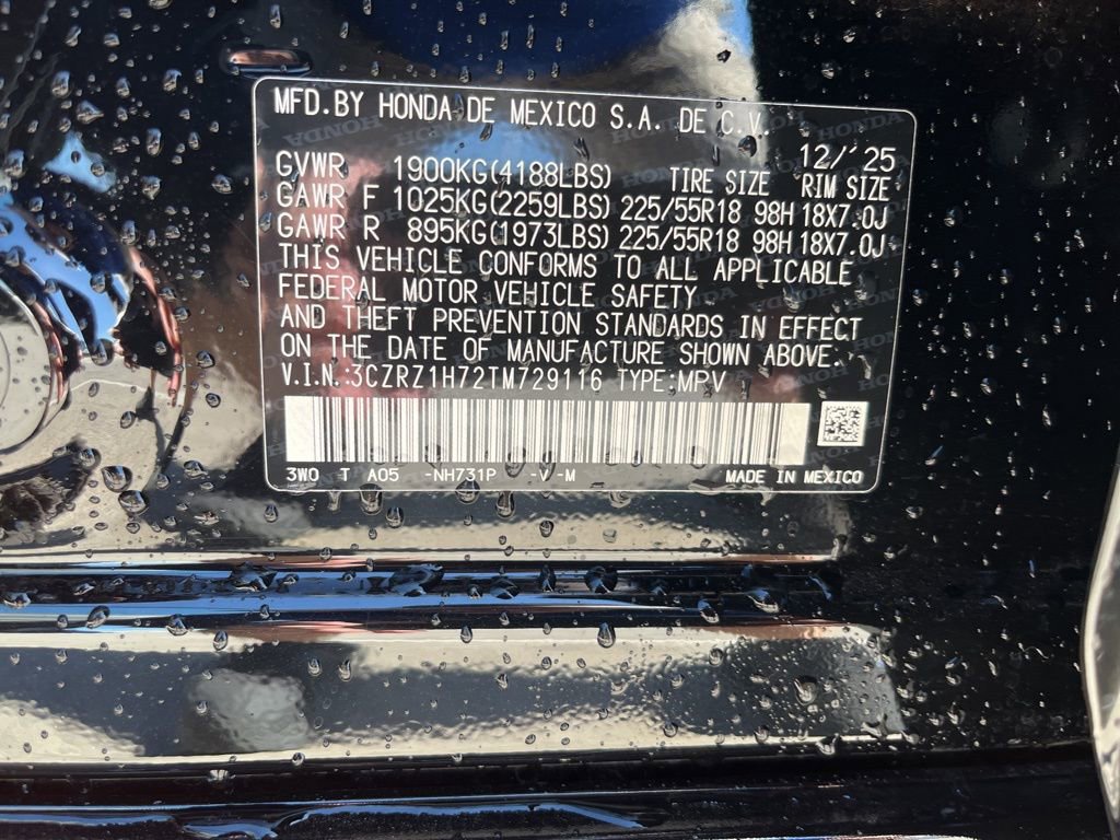 Certified 2026 Honda HR-V EX-L image 10