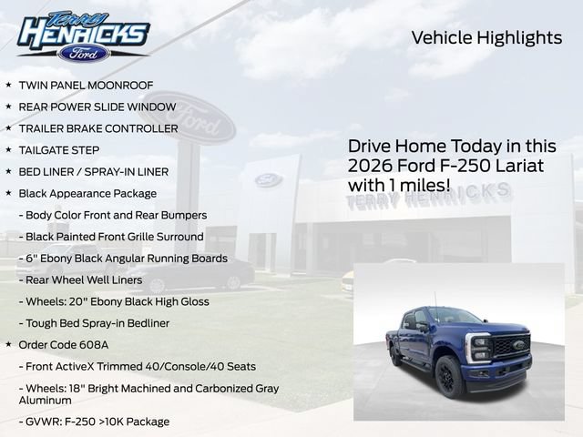 New 2026 Ford F250 Lariat w/ Black Appearance Package AWD/4WD image 4