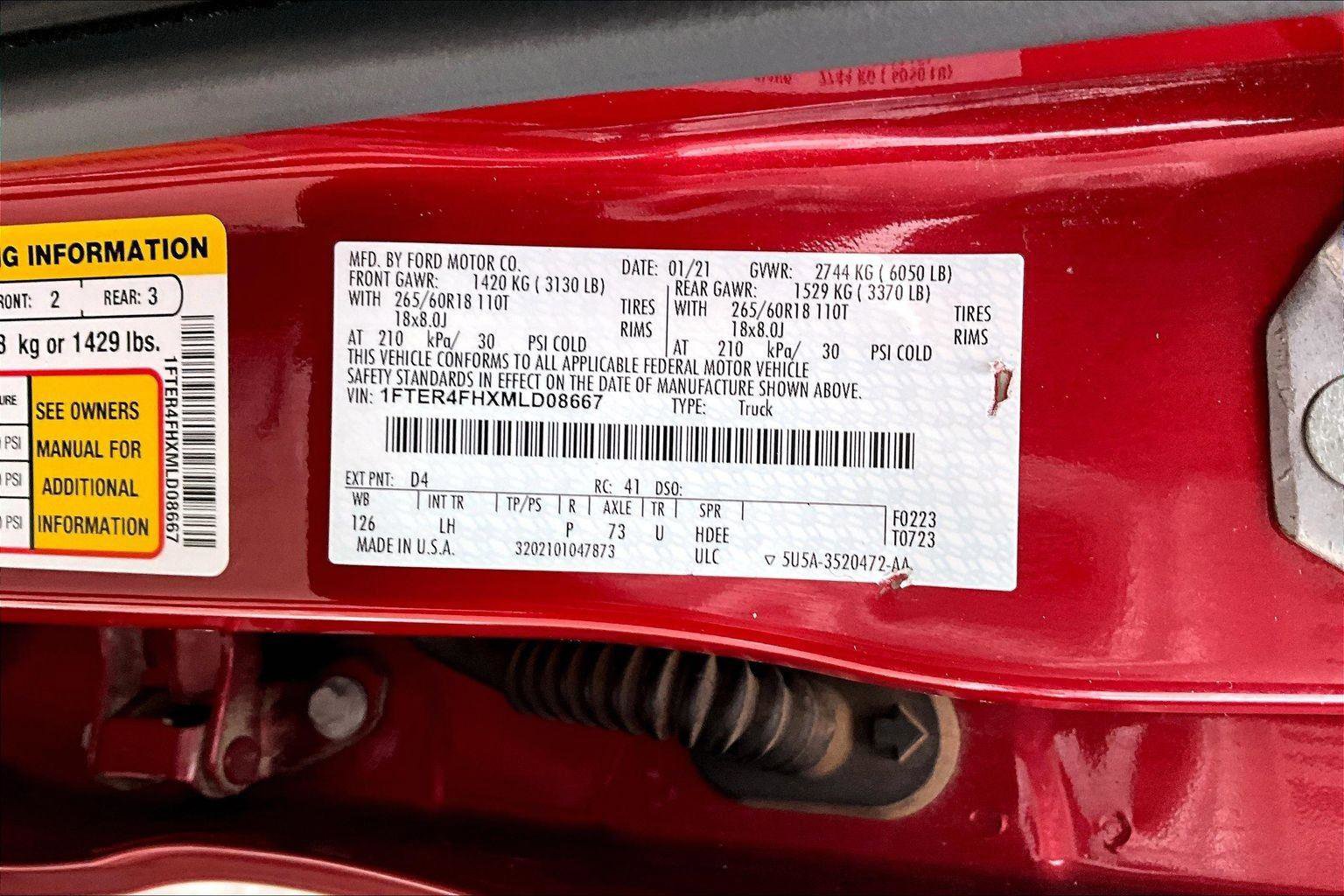 Used 2021 Ford Ranger XLT w/ Equipment Group 301A Mid image 16