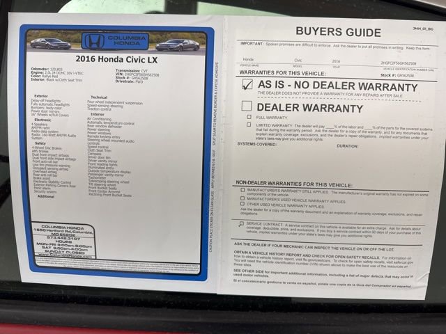 Used 2016 Honda Civic LX image 36