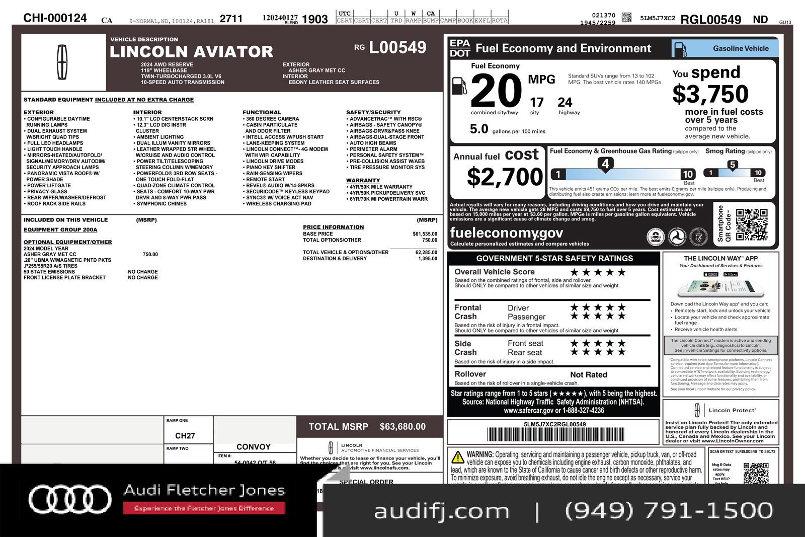 Used 2024 Lincoln Aviator Reserve image 3