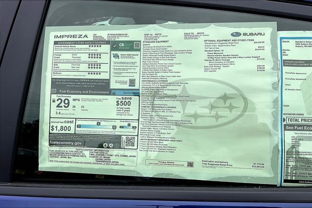 New 2025 Subaru Impreza RS image 5