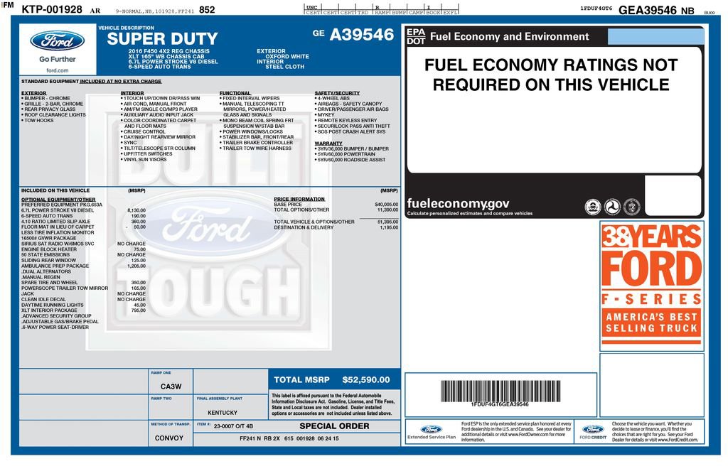 Used 2016 Ford F450 XLT w/ Ambulance Prep Package image 15