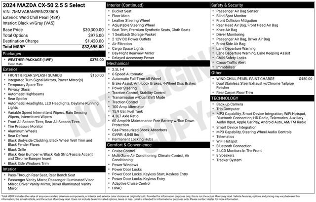 Certified 2024 MAZDA CX-50 AWD 2.5 S w/ Weather Package image 31